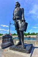 brons staty av Thomas Jefferson nära de jardin des tuilerier trädgård och de pont solferino i paris, 2022 foto