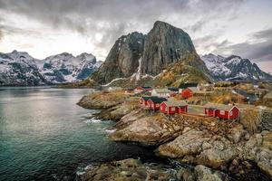 skön natur lanscape av lofoten i Norge foto