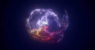 abstrakt flerfärgad energi sfär transparent runda ljus lysande, magisk abstrakt bakgrund foto