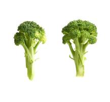 färsk grön broccoli kål isolerat på vit bakgrund foto