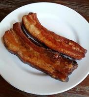bitar av bacon foto