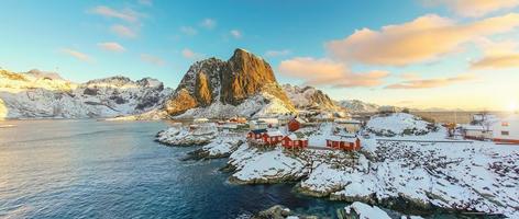 skön natur lanscape av lofoten i Norge foto