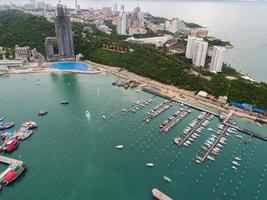 Flygfoto över Pattaya Beach, Thailand foto