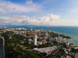 Flygfoto över Pattaya Beach, Thailand foto