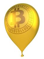 uppblåsbar boll med bitcoin foto