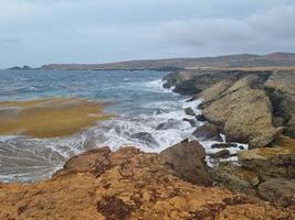 Fantastisk landskap av aruba visningar av de aruba ö foto