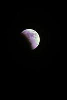 Maj 2022 total lunar förmörkelse från de nordlig hemisfär, blod full måne foto