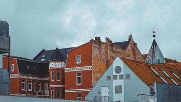 traditionella hus i Silkeborgs gamla stad foto