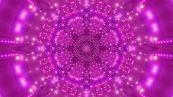 lila abstrakta blommformade ljus tunnel 3d illustration bakgrund tapet konstverk foto