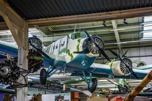 sinsheim, Tyskland - mai 2022 transport medium bombplan flygplan junkers ju 52 3m foto