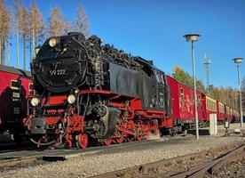 harz bergen ånga tåg, Sachsen-Anhalt, Tyskland, 2021 foto