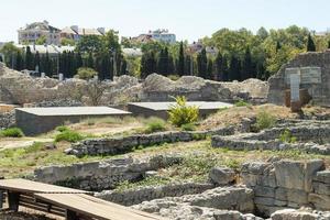 gammal grekisk antik utgrävningar taurisk chersonesos foto