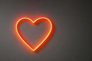 de hjärta former på abstrakt ljus neon glitter bakgrund i kärlek begrepp för valentines dag med ljuv och romantisk. neon hjärta lysande bakgrund Plats för text. design och digital material. foto