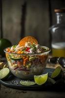 ceviche hög kvalitet bilder monter detta älskad traditionell maträtt i Allt dess ära, från klassisk gata mat till gourmet stilar. perfekt för kokböcker, mat bloggar, meny foto