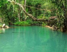 blå lagun, vang vieng, laos foto