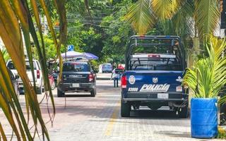 playa del carmen quintana roo mexico 2022 mexikansk polis bil fordon polis drift playa del carmen Mexiko. foto