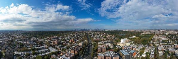 manhattan stad landskap se från kensington, Brooklyn, ny york. foto