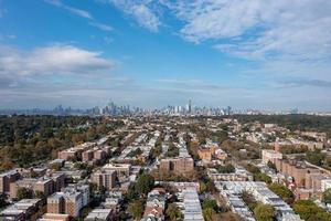 manhattan stad landskap se från kensington, Brooklyn, ny york. foto