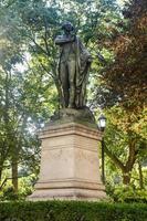 markis de lafayette brons skulptur i union fyrkant, manhattan. de franskfödd allmän kämpade på på uppdrag av amerikan rebeller under de amerikan rotation. foto