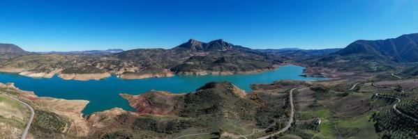 se av zahara - el gastor reservoar, cadiz, andalusien, Spanien foto