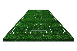 fotboll fält element utsikt, grön gräs fotboll fält av artificiell gräs bakgrund , spelar fält av fotboll, vit rader den där avgränsa de områden foto