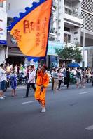 ho chi minh stad, vietnam - 6 feb 2023 lunar ny år firande - de drake dansa, skön färgrik festlig figur. tet Semester bakgrund. kinesisk lunar ny år dag, vår festival. foto