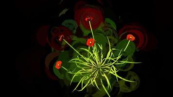 botanisk bubblig abstrakt bakgrund digital tolkning foto