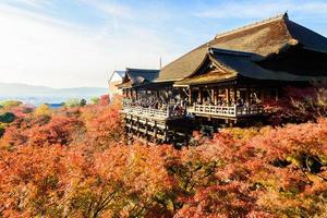 kiyomizu dera-templet i Kyoto, Japan foto