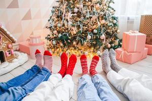 familj tid för jul firande foto