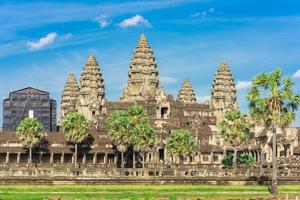 Forntida tempel vid Angkor Wat, Siem Reap, Kambodja