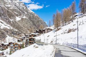 vacker utsikt över Zermatt, Schweiz foto