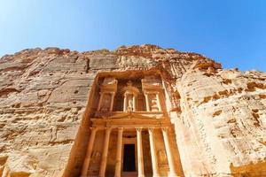 statskassan i den antika arabiska nabatean kungariket staden Petra, Jordanien foto