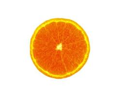 orange frukt isolerat skärande i halv foto