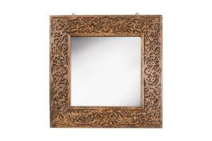 144 brun spegel isolerat på en transparent bakgrund foto