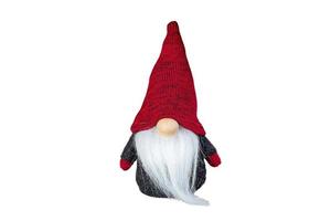 6612 röd jul gnome isolerat på en transparent bakgrund foto