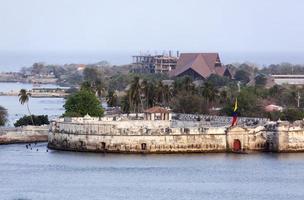 cartagenas fort med en flagga foto