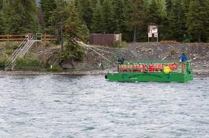 ryska flod färja, nära tunnbindare landning, alaska foto