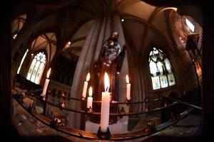 votiv- ljus i oxford universitet stad christ kyrka foto