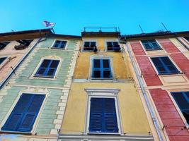portofino piktorisk by Italien färgrik byggnader målad hus foto