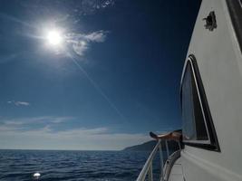 orosei golf cala borta stenar hav klippor sardinien Italien foto