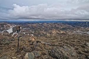 island landmannalaugar - posmork vandring foto