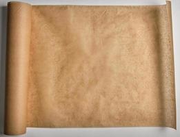 brun pergament bakning papper sår in i en stor rulla foto