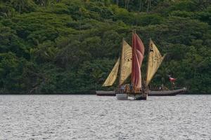 polynesien segla båt foto