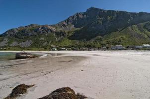 lofoten ö vit sand strand foto