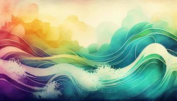 vattenfärg textur vågor mjuk färgw vågig bakgrund foto