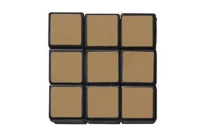 651 brun rubik kub isolerat på en transparent bakgrund foto
