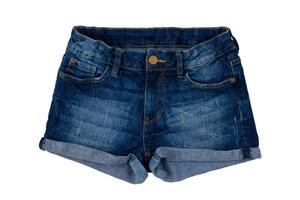 6256 blå jean shorts isolerat på en transparent bakgrund foto