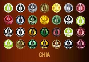 uppsättning mynt ikon chia kryptovaluta ikon. digital valuta. altcoin symbol. foto