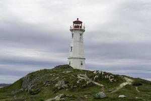 de louisbourg fyr i louisbourg, nova scotia. foto