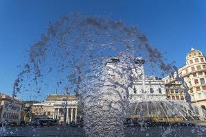 genua piazza de ferrari fontän stänk stad Centrum foto